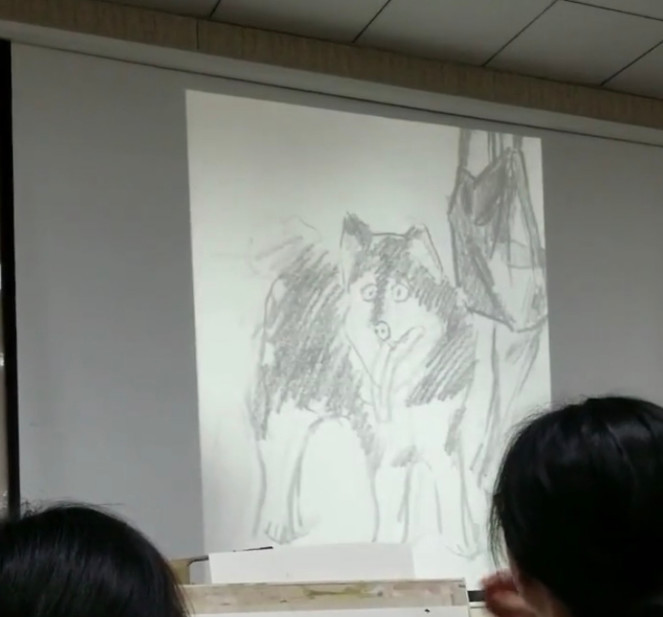 素描画哈士奇,图二撞脸明星,图四画出灵魂