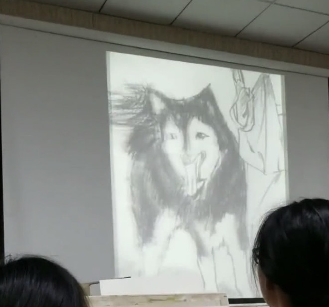 素描画哈士奇,图二撞脸明星,图四画出灵魂