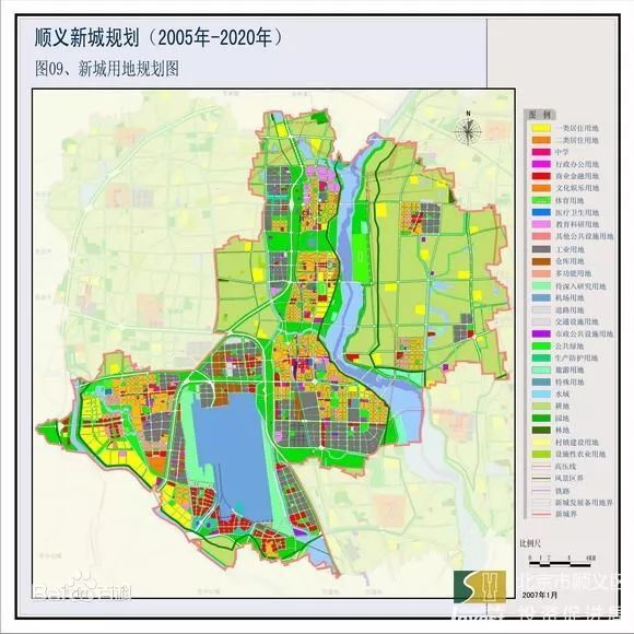 顺义新城规划图 顺义新城生态休闲公园一期建设工程位于牛栏山镇
