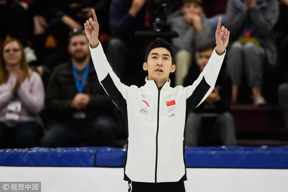 高清:武大靖破世界纪录夺冠 称霸短道500米