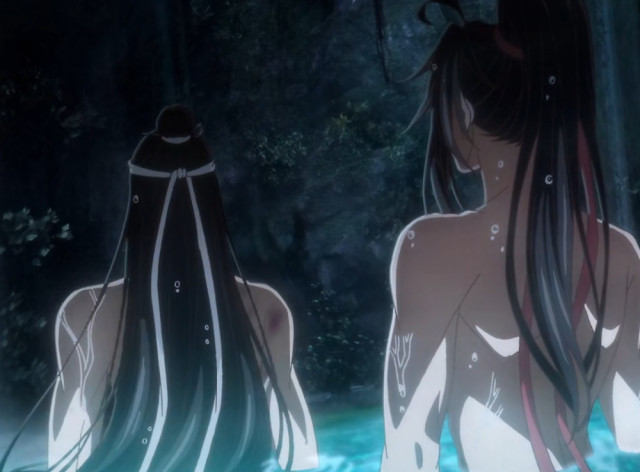 魔道祖师:蓝湛在冷泉疗伤,魏无羡直接跳进去,网友:发