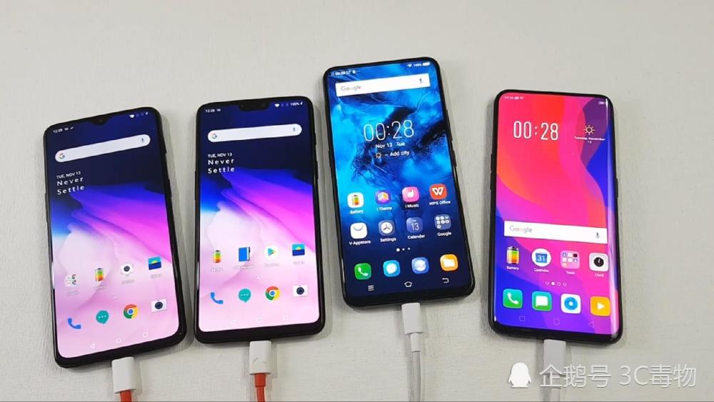 一加和OV充电测试:一加手机6T第一但仍不如华