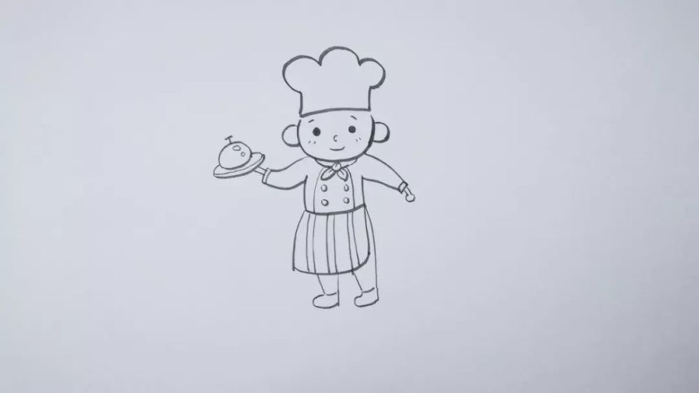 每日简笔画 厨师