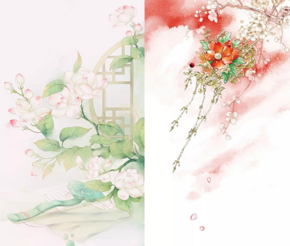 古风·落花·唯美壁纸:奈何流水一生自繁华,落花一世