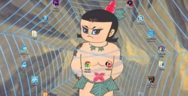 大神把葫芦娃做成壁纸,大娃神力扛起重担,七娃成了"回收站"!