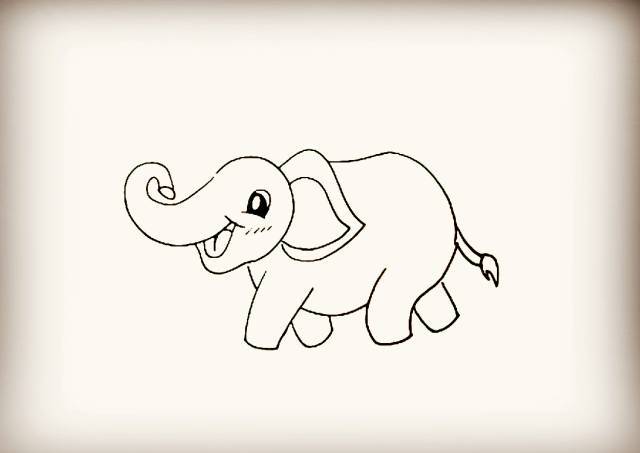 简笔画-大象