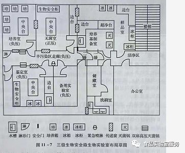 食品微生物实验室平面布局草图