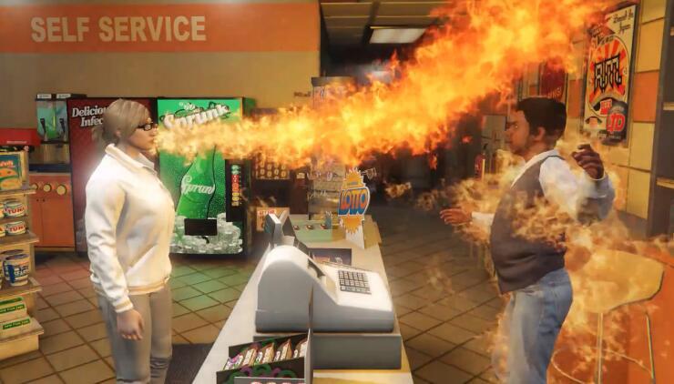 《gta5》最牛抢便利店集锦,只要你有钱没有你办不到!