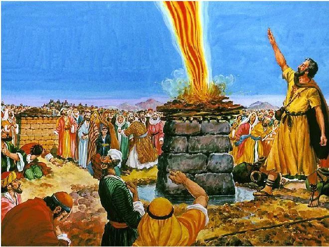 今天分享的经文是【王上18:38-40】 于是,耶和华降下火来,烧尽燔祭
