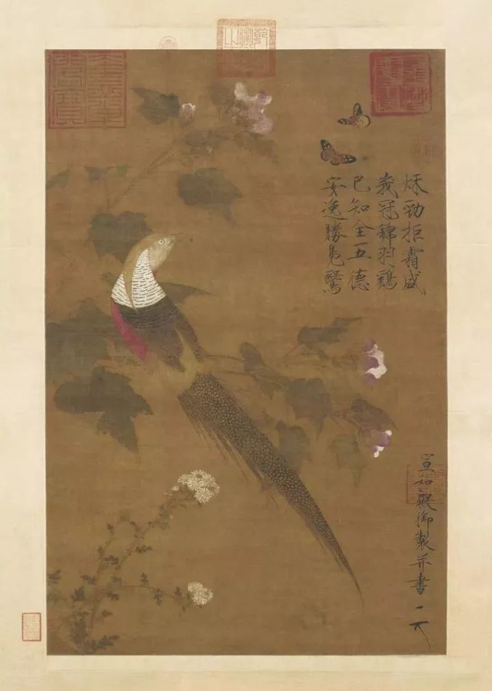 宋徽宗《芙蓉锦鸡图》,故宫博物院藏