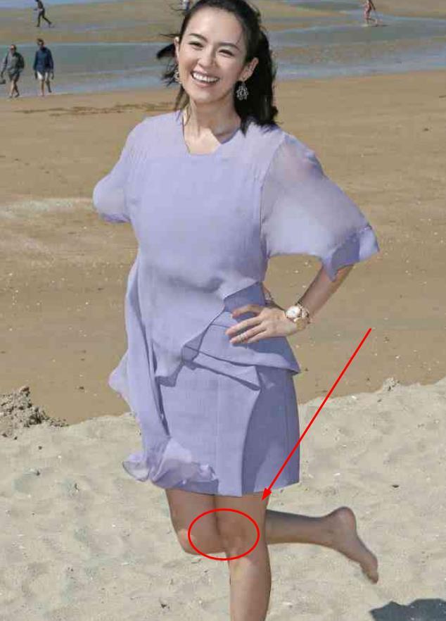 章子怡的沙滩照被曝光,网友: