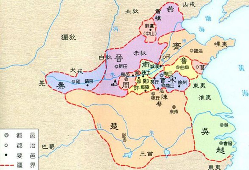 春秋时期各国地图