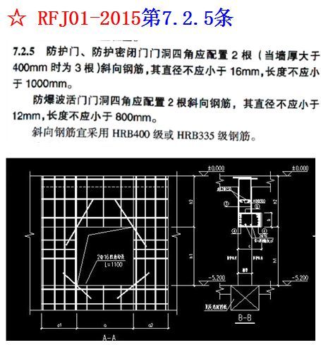 锚钩人防门的双排锚钩应与底(墙)板钢筋一起绑扎到位.