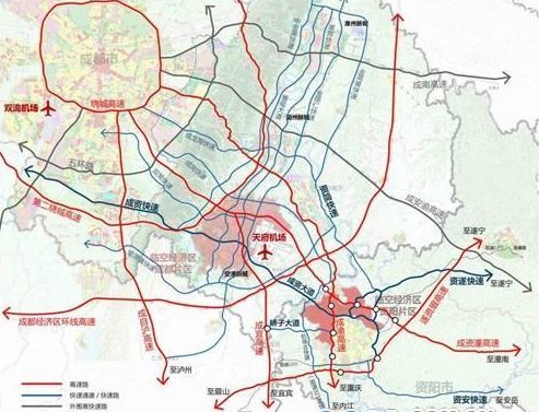 新规划5条快速路,条条与简阳有关!