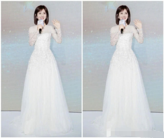 谢娜穿婚纱_谢娜婚纱照片