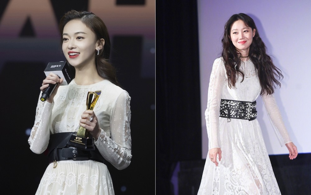 撞衫大比拼,韩女星撞衫模特惹尴尬,吴谨言表示