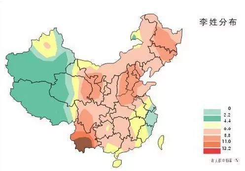 张姓的人口数量_中国姓氏人口分布图 看看你的大本营在哪儿