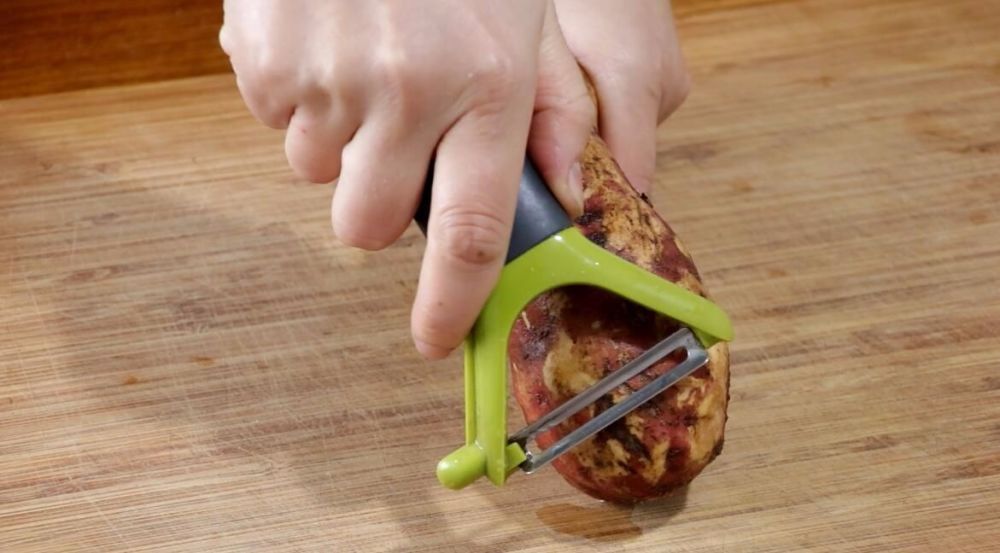 红薯饼还能这样做,不用揉面,不用蒸,比红薯丸子