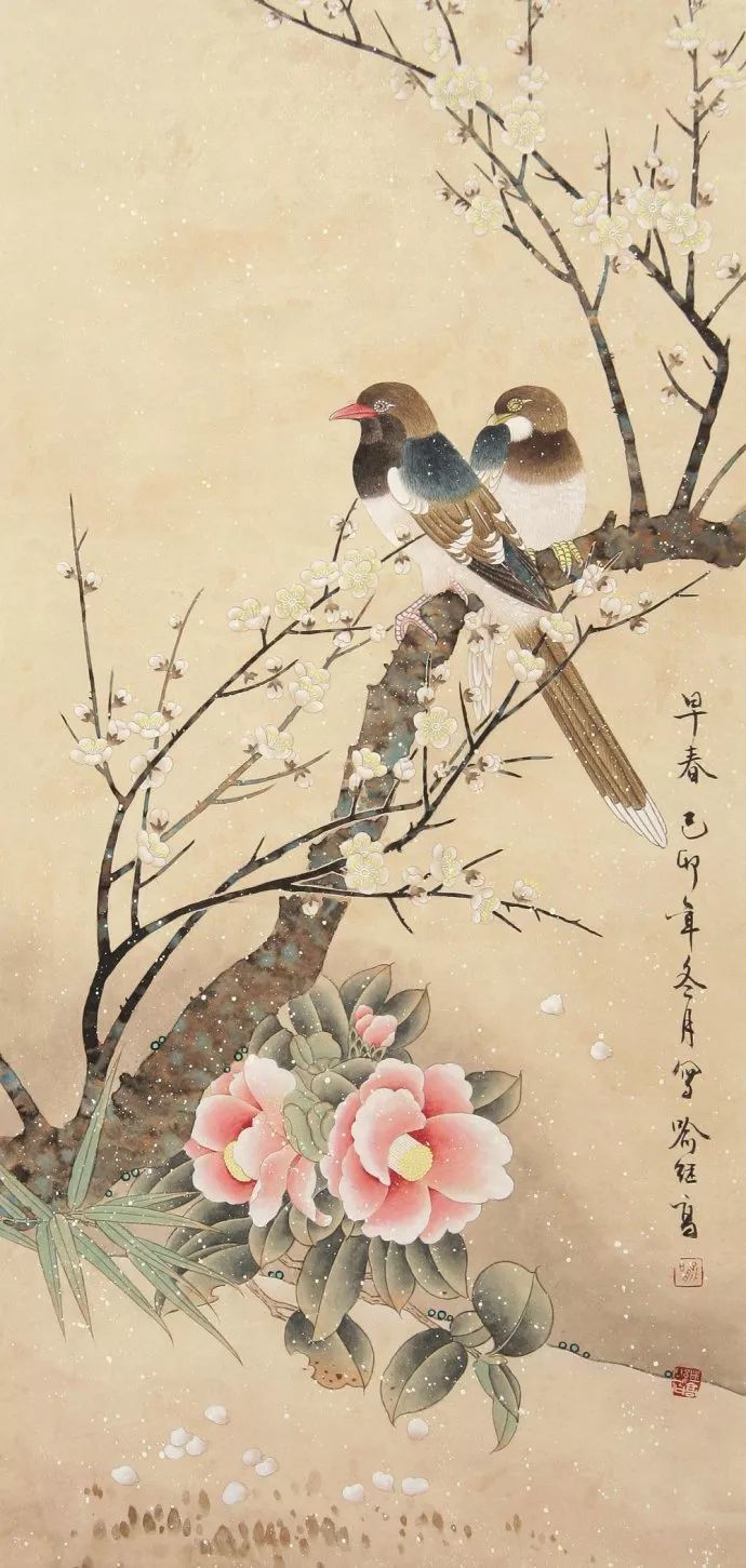 生机勃勃,精致细腻!喻继高最美的工笔花鸟画