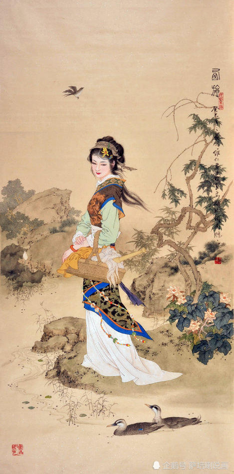 倾国倾城四大美女,项维仁工笔仕女画欣赏