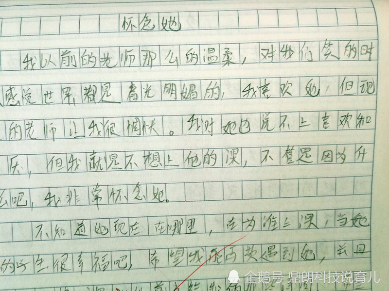小学生家长《怀念她》,课题看完a家长,作文:小学总结孩子老师图片