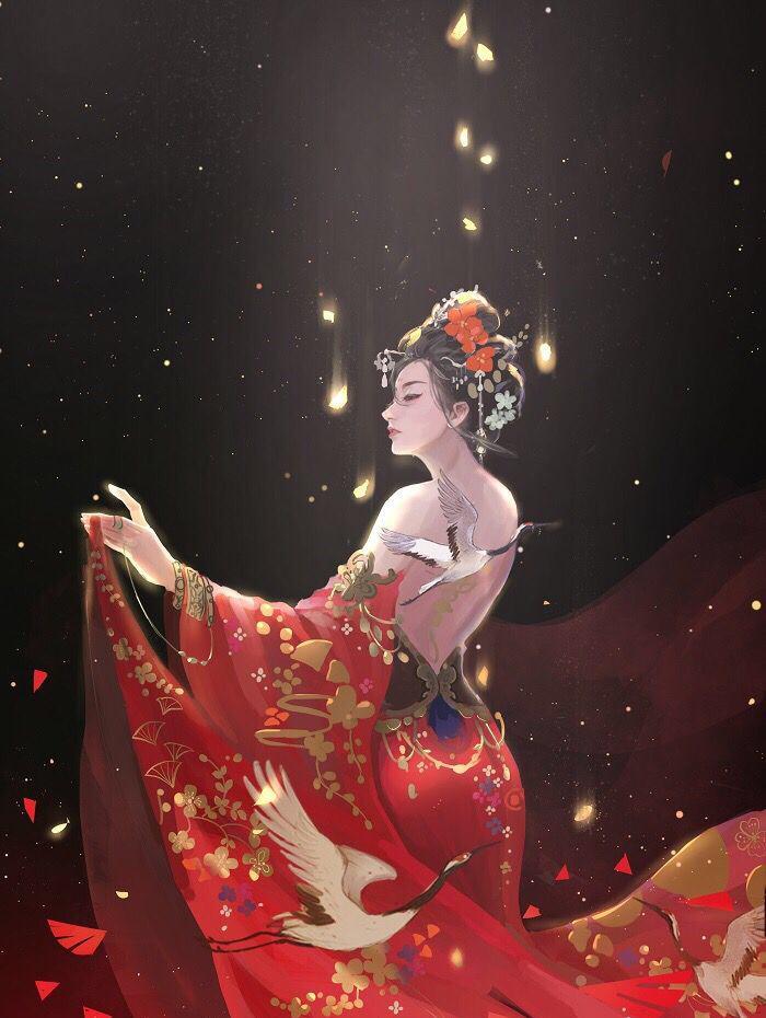 十二星座专属古风美人,处女座的美轮美奂,白羊座的有条小蛇陪伴