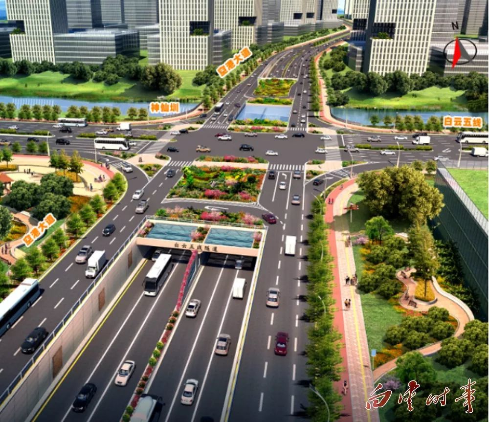 空港大道(白云五线-机场)-白云五线节点 .(效果图)