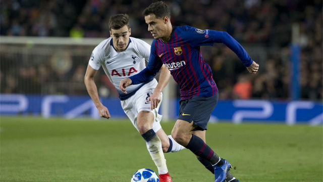 巴萨彻底扶正登贝莱与梅西搭档 库蒂尼奥只能