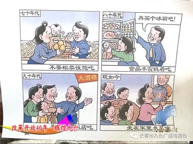 国凤义:四幅漫画展现改革开放40年变化