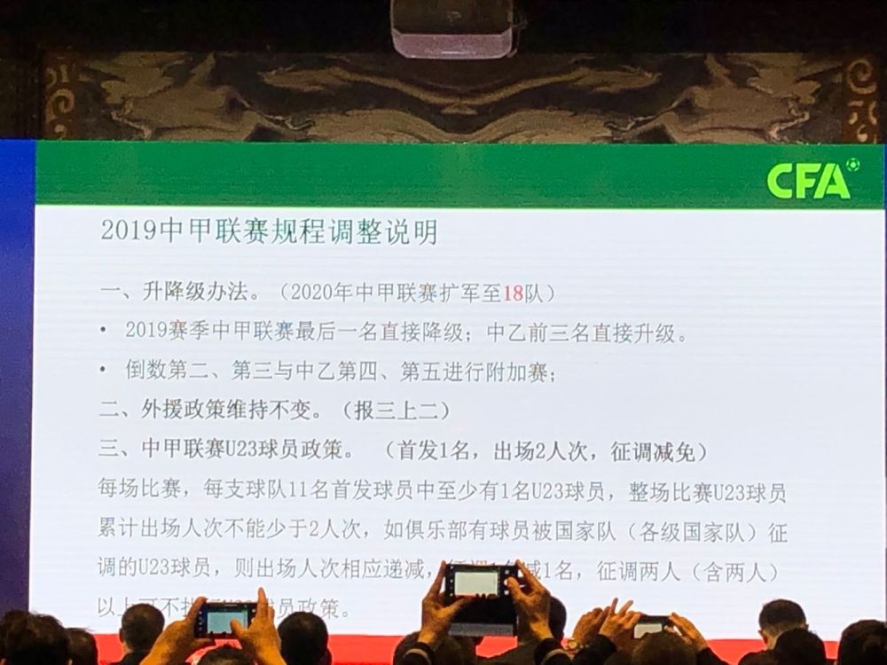 中甲2020年将扩军至18队 2019年全面引入视频