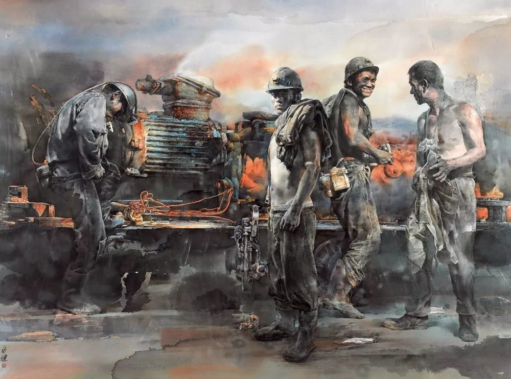 刘永健/尘土·人生(水彩画)/湖南/134cm×180cm