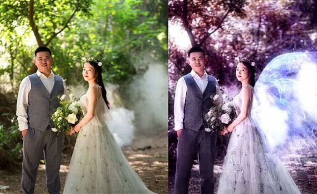 婚纱照片p图_动漫婚纱情侣头像