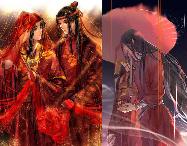魔道祖师 天官赐福 壁纸:如果忘羡和花怜同时大婚,你
