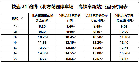 高铁阜新站虎跃公交运行线路开通(附公交线路时刻表)