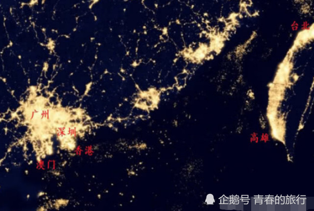 看卫星夜景图,真实样子在