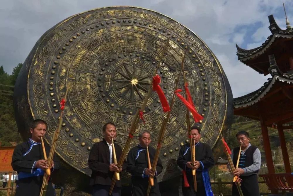 传统节日"六月六"图虫 在贵州, 有个鼓声阵阵的铜鼓舞传承地, "姑妈"