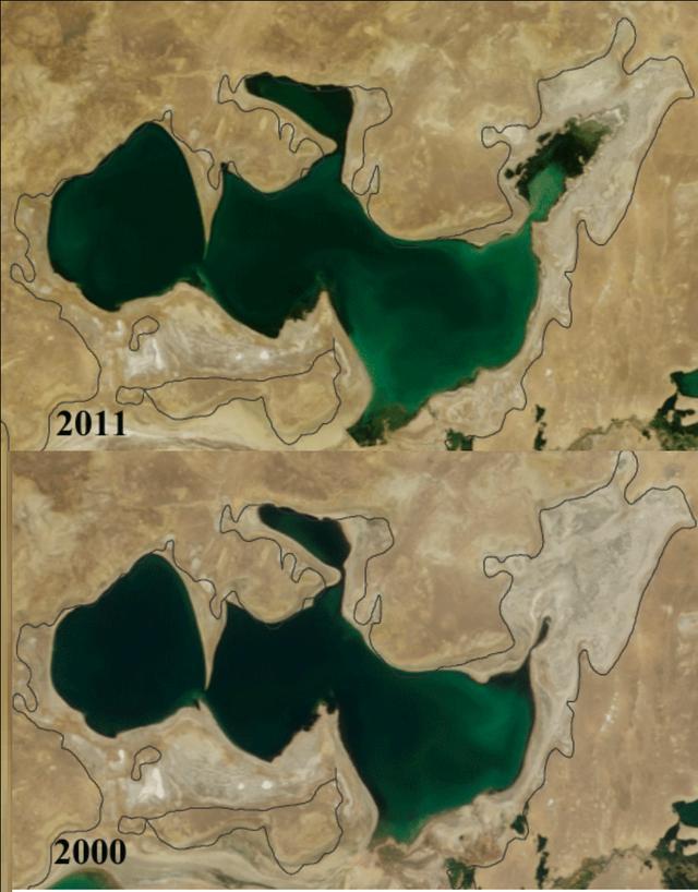随着北咸海的恢复,科卡拉尔大坝每年还可以在水量充沛的季节给南咸海