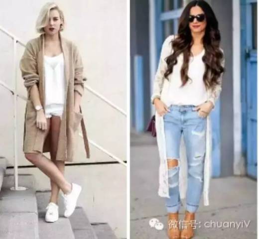 <em>女人</em>初秋<em>穿针织开衫</em>,1米58女生也能穿出1米7