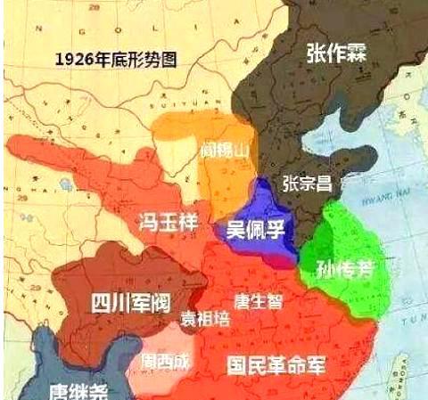民国各军阀割据势力图,藏着一个重要信息,不说可能你都不知道