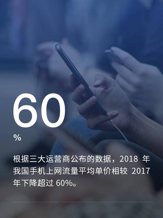 2018 年我国手机上网流量单价降幅超 60%