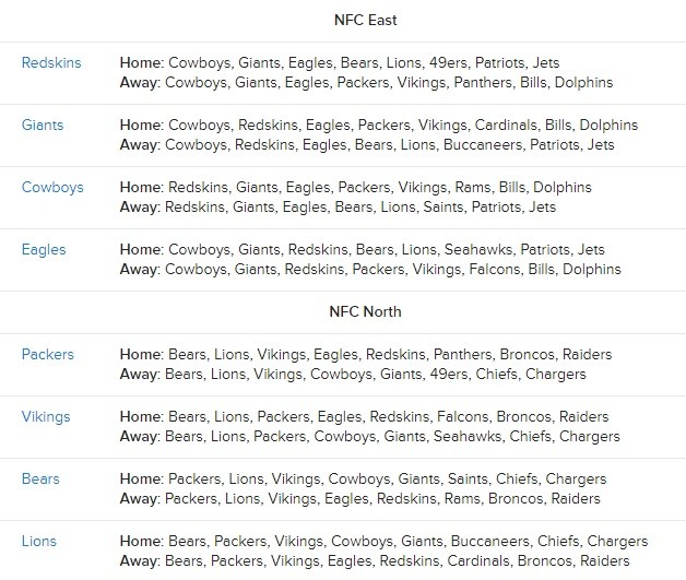 NFL2019赛季赛程出炉 布雷迪曼宁或上演宿命