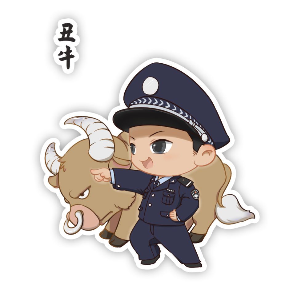 原创:中国警察版十二生肖微信头像