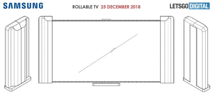 三星可卷起式柔性屏电视专利曝光