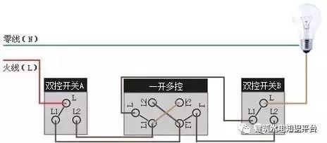 中间使用一开多控,所以一开多控也叫做中途开关