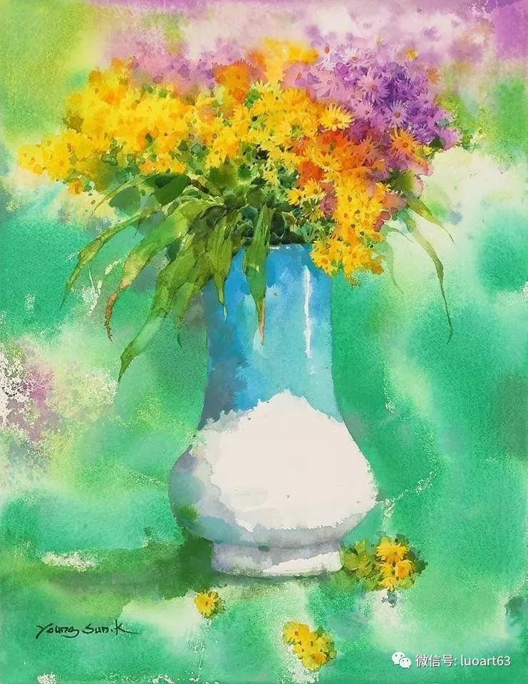 韩国艺术家金英善水彩画作品欣赏