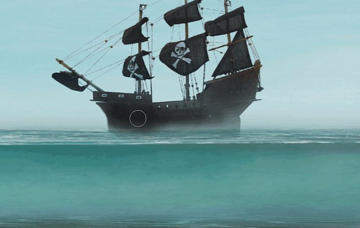 ps教程:合成《加勒比海盗》电影中的海盗船
