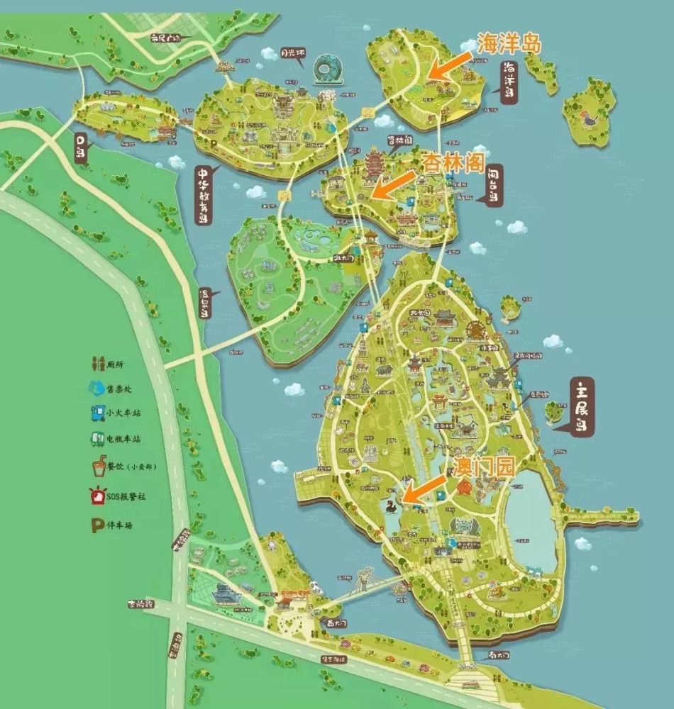 跟着地图走 此景就在杏林阁附近 在厦门岛内,您也能在南湖公园观赏到