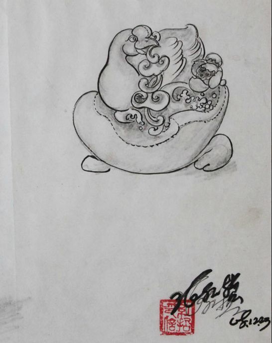 玉雕大师张红哲的手绘画稿欣赏