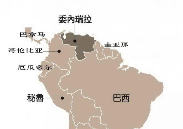 图:委内瑞拉地理位置