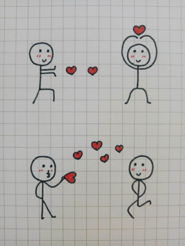 大猪蹄子会感动到哭的"表白简笔画":除了你,我谁都不要